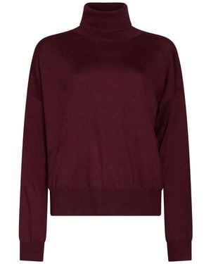 Artichoke Burgundy Turtleneck Merino Wool - Red