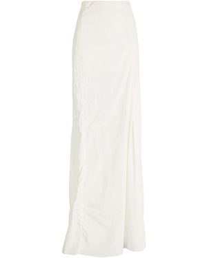Ann Demeulemeester Ivory Maxi Skirt Cotton - White