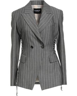 Dondup Charcoal Blazer Viscose, Cotton, Polyamide - Gray