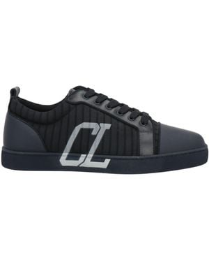 Christian Louboutin Midnight Sneakers Leather, Textile Fibers - Blue