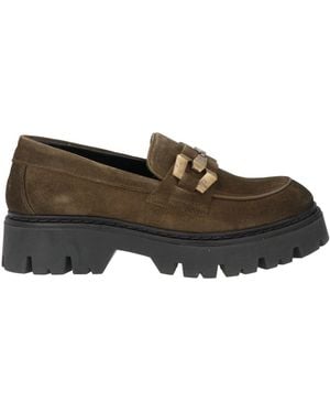 CafeNoir Military Loafers Leather - Brown