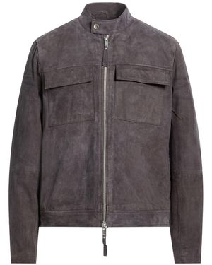 Bolongaro Trevor Marco Racer Jacket Sheepskin - Grey