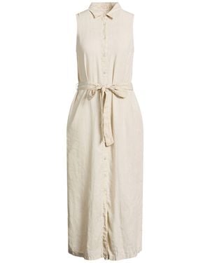 120% Lino Midi Dresses - White