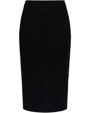 Max Mara Midi Skirt Viscose, Polyamide, Polyester - Black