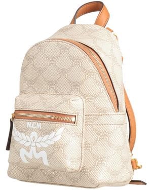 MCM Backpack Textile Fibers - White