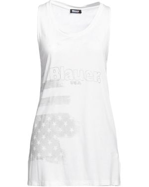 Blauer Tank Top - White