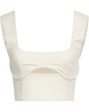 Patrizia Pepe Top Viscose, Linen - White