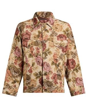 Song For The Mute Jacket Polyester, Cotton - Brown
