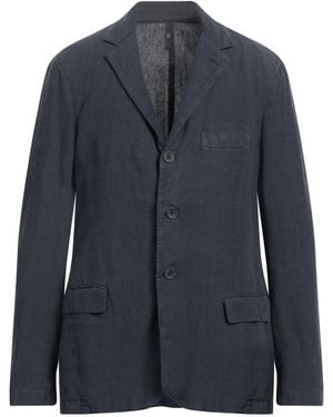 120% Lino Blazer Linen - Blue