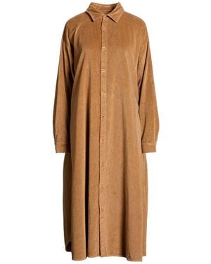 Labo.art Camel Midi Dress Cotton - Brown