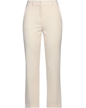 Marella Cream Trousers Polyester, Viscose, Elastane - Natural