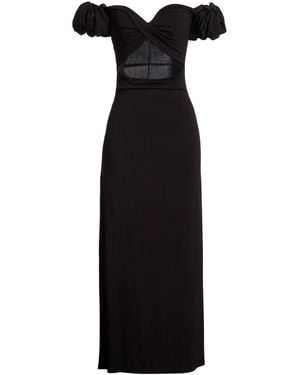 Giambattista Valli Maxi Dress Viscose, Elastane - Black