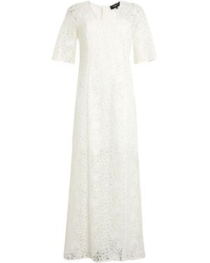 Paule Ka Ivory Maxi Dress Polyester, Silk - White
