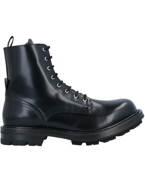 McQueen Ankle Boots Leather - Black