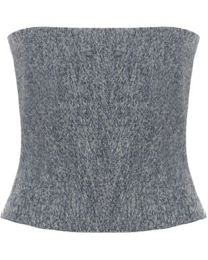 GIUSEPPE DI MORABITO Top Cotton, Wool, Polyester, Alpaca Wool, Polyamide - Grey
