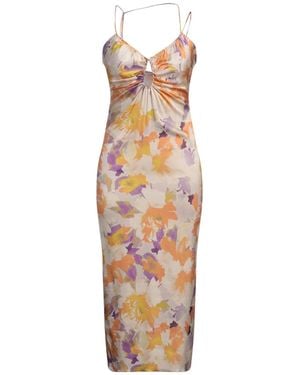 Patrizia Pepe Midi Dress Viscose, Elastane - White
