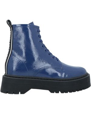 ARMANI EXCHANGE Ankle Boots Soft Leather - Blue