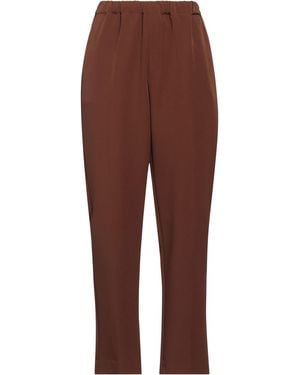 Hevò Pants Polyester, Elastic Fibers - Brown