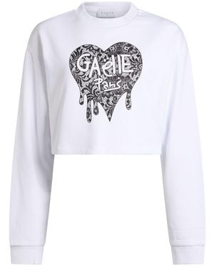 Gaelle Paris Sweatshirt Cotton, Elastane - White