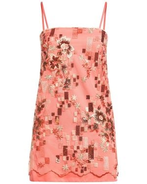 Nora Barth Sand Mini Dress Polyurethane, Viscose - Red