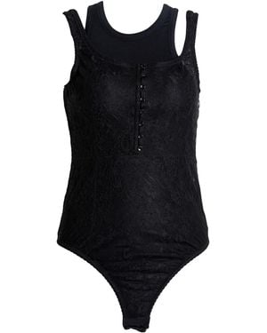 The Attico Bodysuit Modal, Cashmere, Elastane, Polyamide - Black