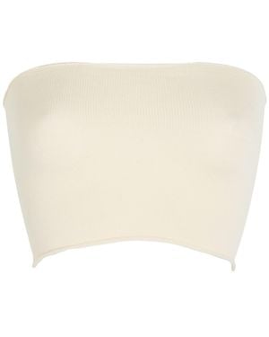 Isabel Benenato Ivory Top Viscose, Polyester - Natural