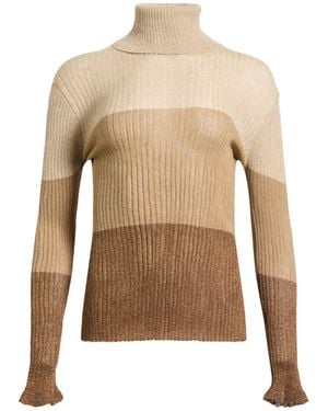 Caractere Turtleneck Viscose, Polyester, Metallic Fiber, Modal - Natural