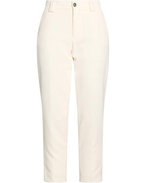 Berwich Cream Pants Polyester, Elastane - White