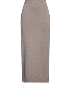 Fendi Maxi Skirt Cashmere, Polyamide, Polyurethane - Gray