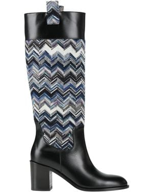 Missoni Boot Calfskin, Textile Fibers - Black