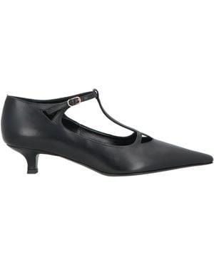 The Row Leather Cyd Pumps - Black