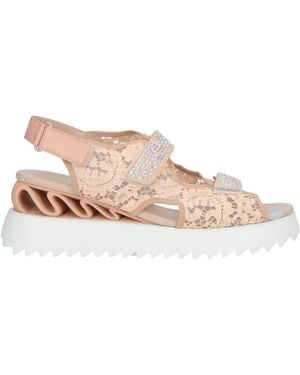 Le Silla Sandals Textile Fibers, Leather - Pink