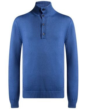 Alpha Studio Jumper Merino Wool - Blue