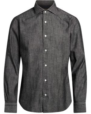 Barba Napoli Denim Shirt Cotton - Grey