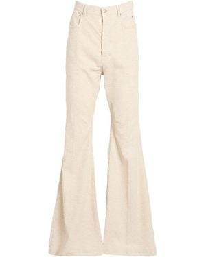 Rick Owens Cream Pants Cotton, Linen - Natural