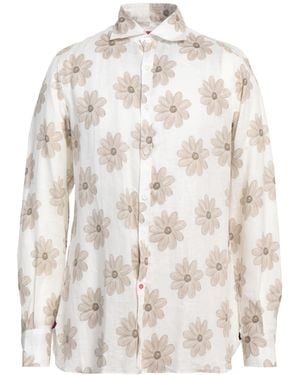 Isaia Shirt Linen - White