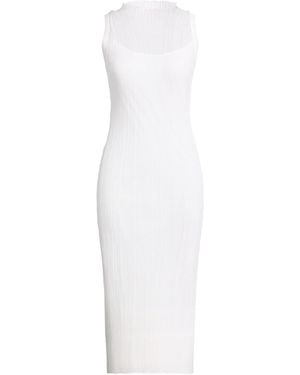 Peserico Midi Dress Cotton, Polyester - White