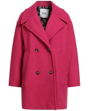 B.yu Fuchsia Coat Polyester - Red