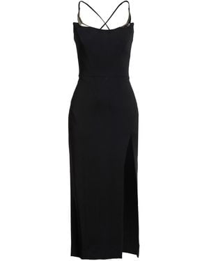 Mugler Midi Dress Viscose, Elastane - Black
