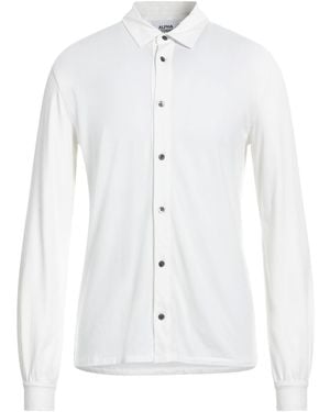 Alpha Studio Slim-Fit Jersey Shirt - White