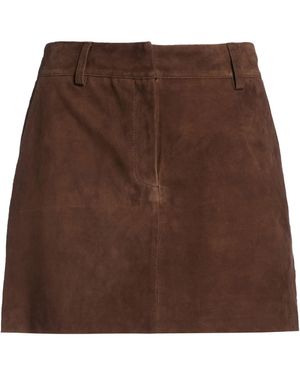 GIUSEPPE DI MORABITO Mini Skirt Leather - Brown