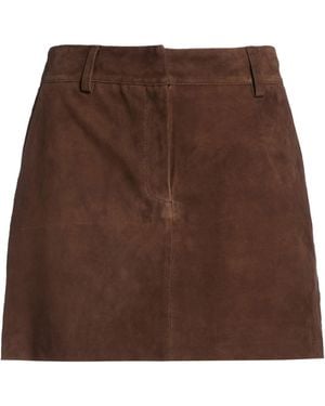 GIUSEPPE DI MORABITO Mini Skirt Leather - Brown