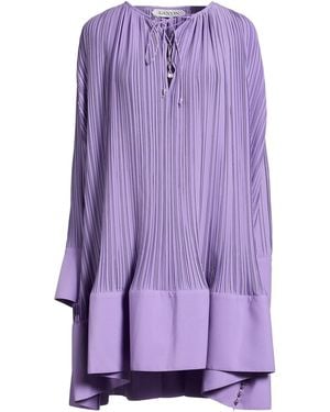 Lanvin Lilac Mini Dress Polyester, Brass, Rayon - Purple