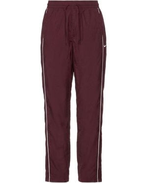 Nike Burgundy Pants Nylon - Purple