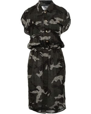 Celine Midi-Kleid - Schwarz