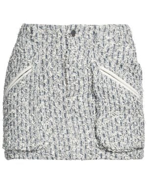 Amiri Mini Skirt Cotton, Synthetic Fibers, Mohair Wool, Cow Leather - Gray