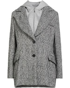 Motel Jacket Polyester, Acrylic, Wool, Polyamide, Elastane - Gray