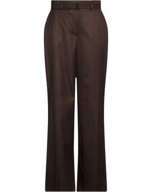 RAFFAELLO ROSSI Dark Pants Polyester, Viscose, Wool, Elastane - Brown