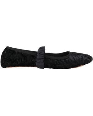Daniela Gregis Ballet Flats Textile Fibers - Black