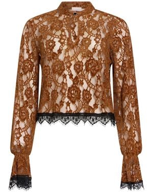 Liu Jo Camel Top Polyester, Polyamide - Brown
